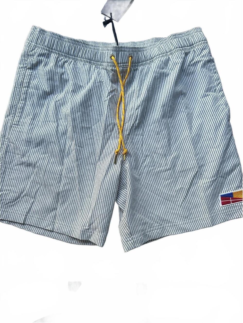 NWT Five Four Gray Seersucker Swim Trunks 34
